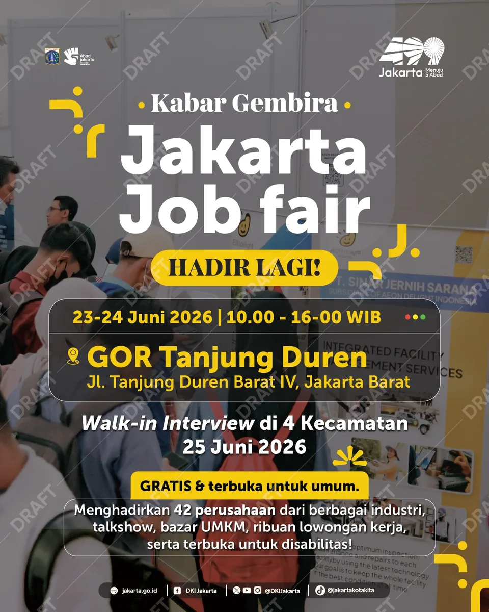Job Fair Kabupaten Wonosobo 2026 (Suku Dinas TKTE Wilayah Kabupaten Wonosobo Barat) : 23-24 Juni 2026