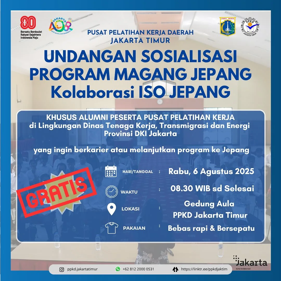 UNDANGAN SOSIALISASI PROGRAM MAGANG JEPANG – PPKD KABUPATEN WONOSOBO